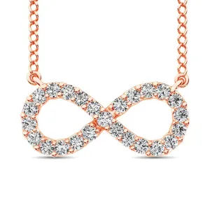 10K Rose Gold Diamond 1/2 Ct.Tw. Infinity Pendant