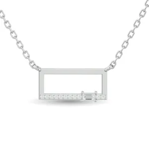 10KT WHITE GOLD 1/10CT TW DIAMOND NECKPIECE