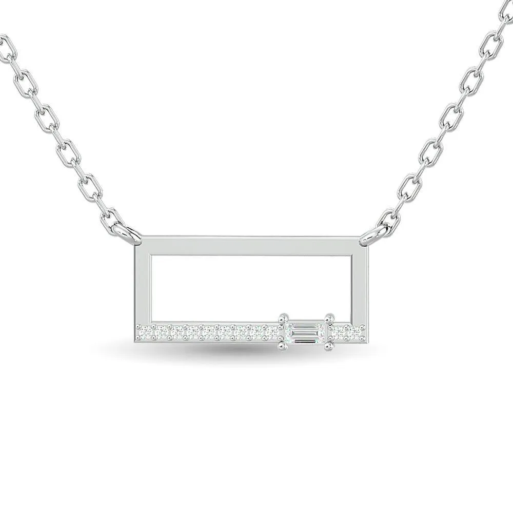 10KT WHITE GOLD 1/10CT TW DIAMOND NECKPIECE