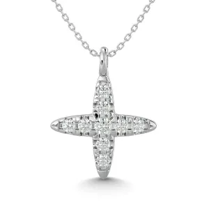 10KT WHITE GOLD 1/20CT TW DIAMOND PENDANT