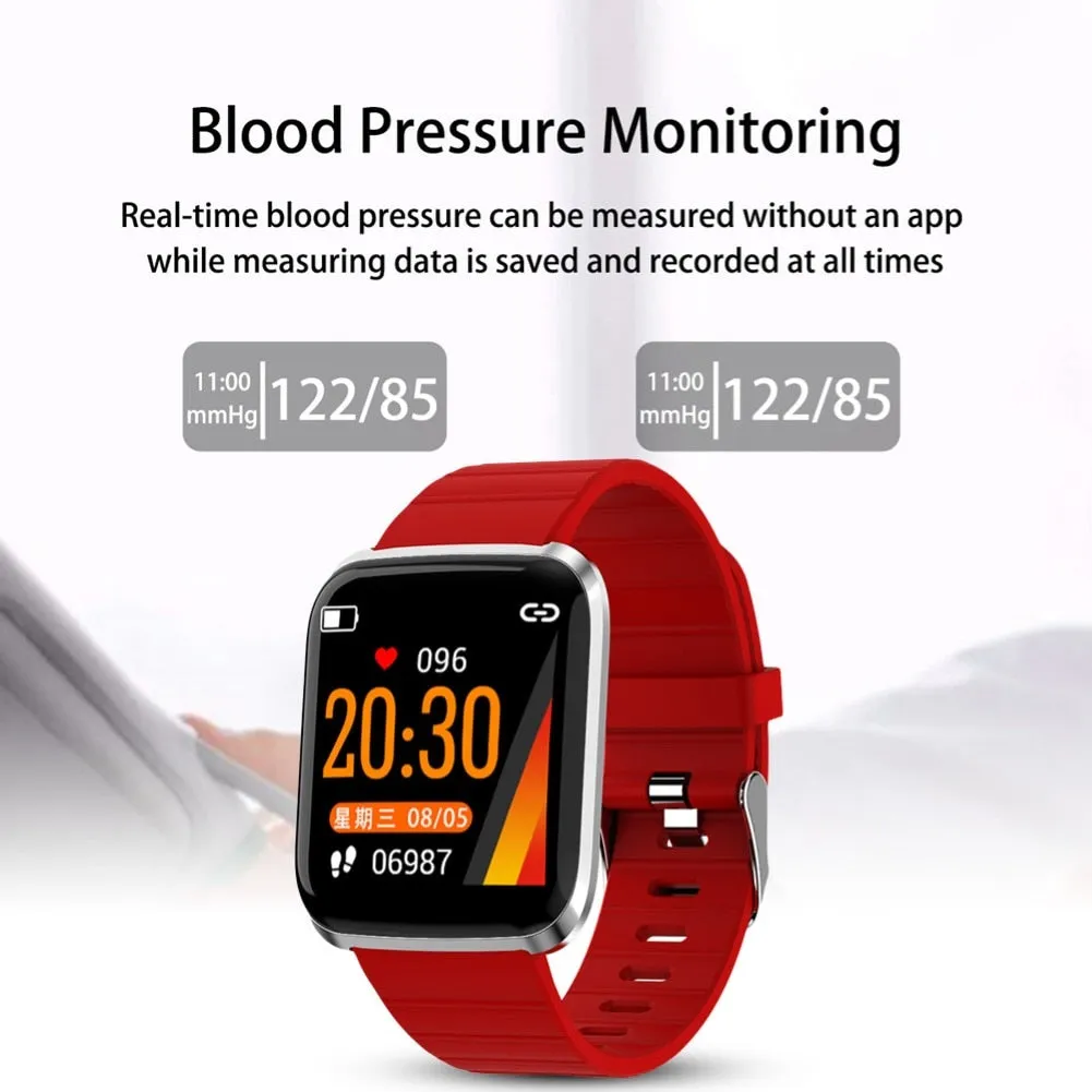 116 Pro Smart Watch (with Fitness Tracker, HR & BP Monitor, Push Messages and more)