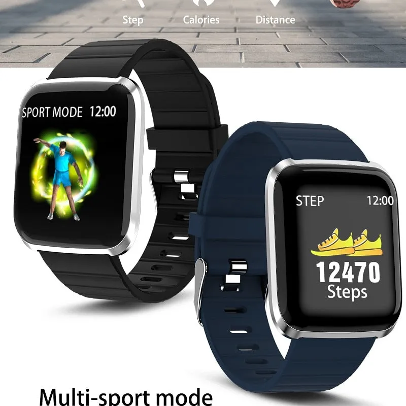 116 Pro Smart Watch (with Fitness Tracker, HR & BP Monitor, Push Messages and more)