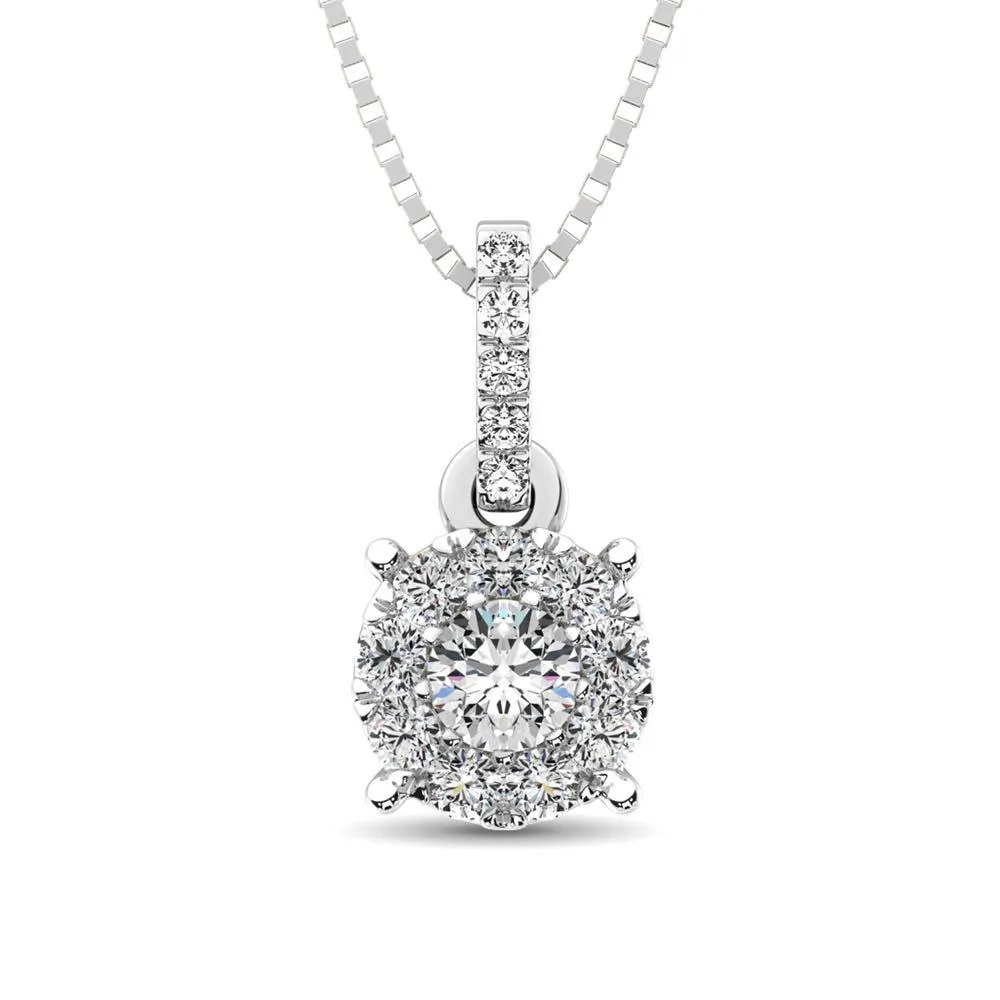 14K White Gold 1/3 Ct.Tw. Diamond Fashion Pendant