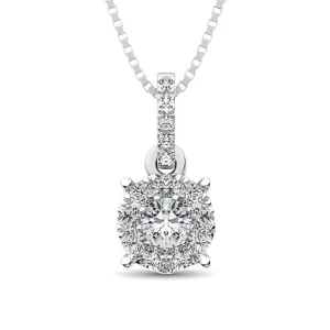 14K White Gold 1/3 Ct.Tw. Diamond Fashion Pendant