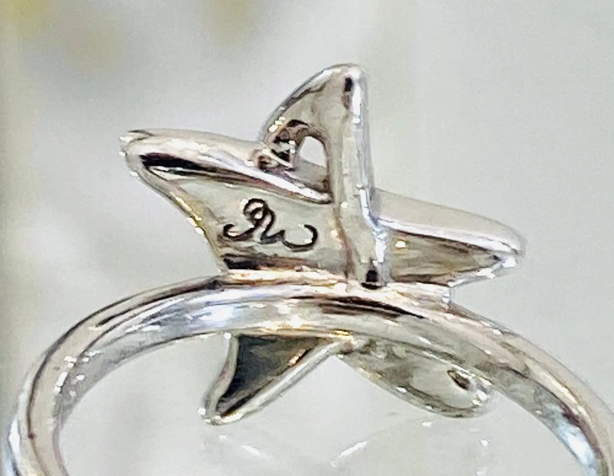 18k White Gold & Diamond Star Ring