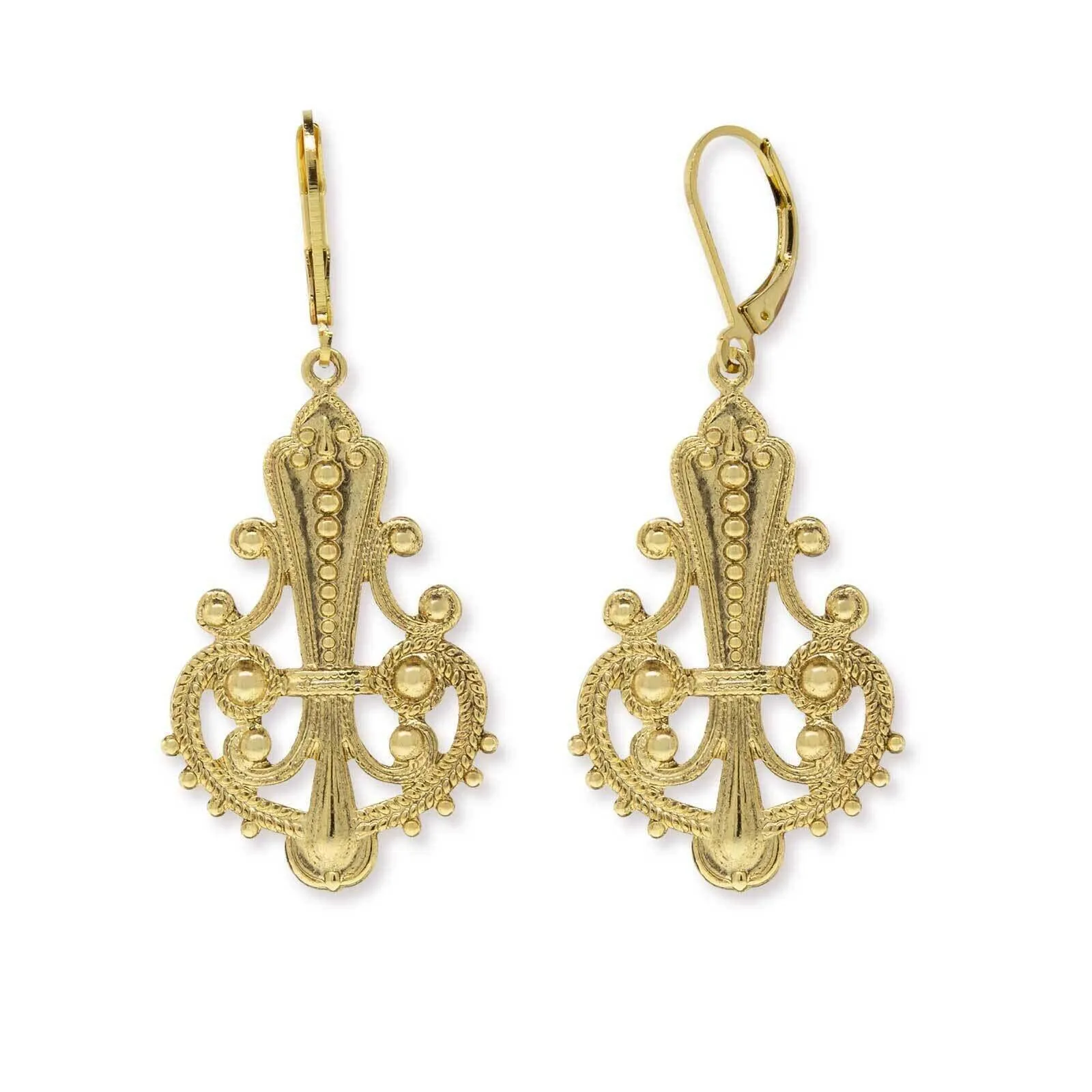 1928 Jewelry Royal Filigree Ornamental Drop Earrings