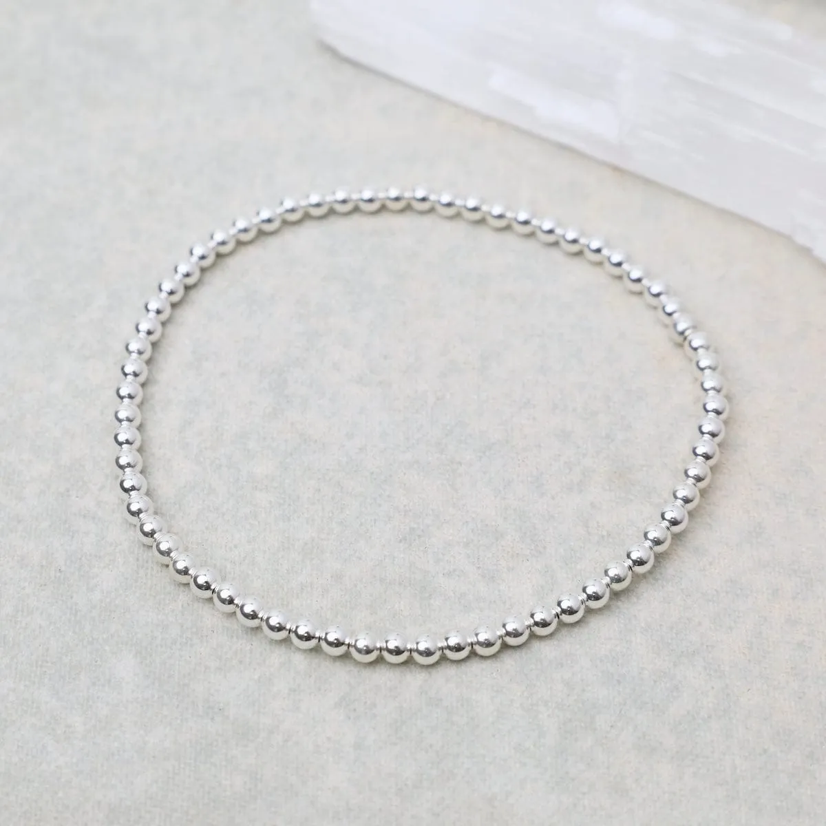 3mm Classic Ball Bracelet in Silver, Gold, or Two Tone