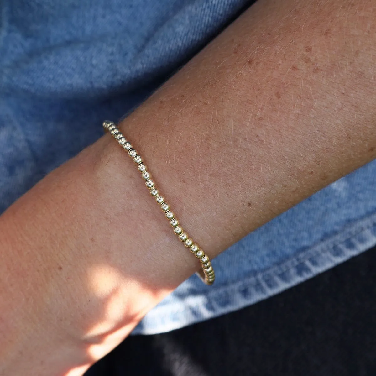 3mm Classic Ball Bracelet in Silver, Gold, or Two Tone