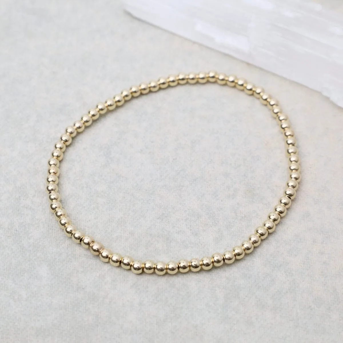 3mm Classic Ball Bracelet in Silver, Gold, or Two Tone