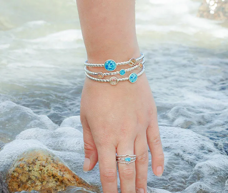 4ocean x Dune Rope Cuff Bracelet in Hawaii Aqua