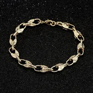 8mm Gold Flat Tulip Bracelet 6/9 Inches