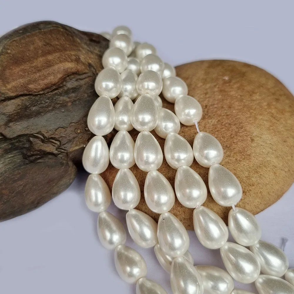 8x12mm, Drop Shape, high quality of Shell Pearl beads Sold Per Line about 30~31 Beads