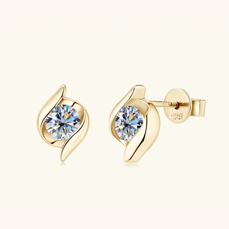 Affordable Luxury Fashion High grade Moissanite Stud Earrings