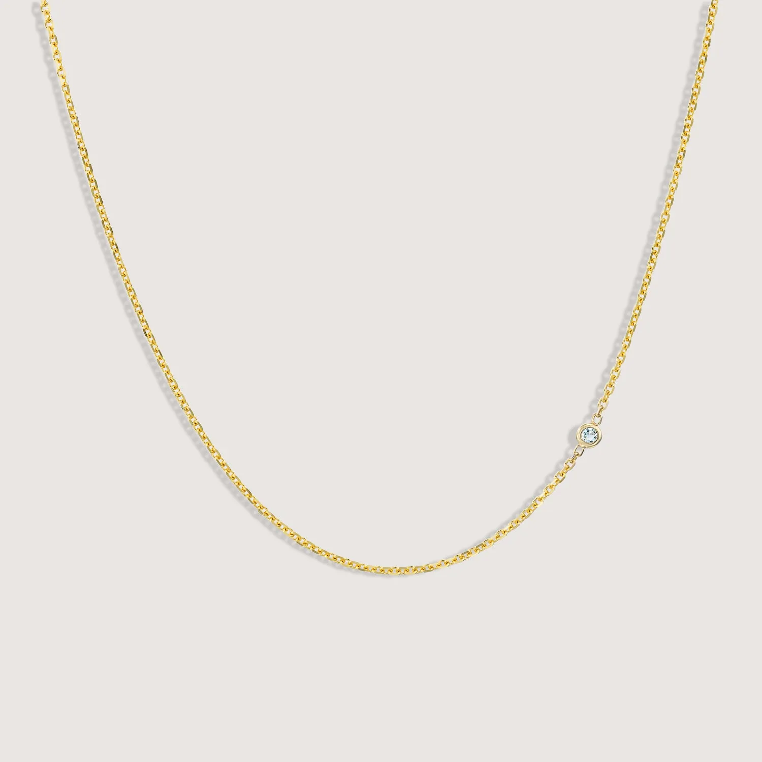 Alexis Aquamarine gold Necklace