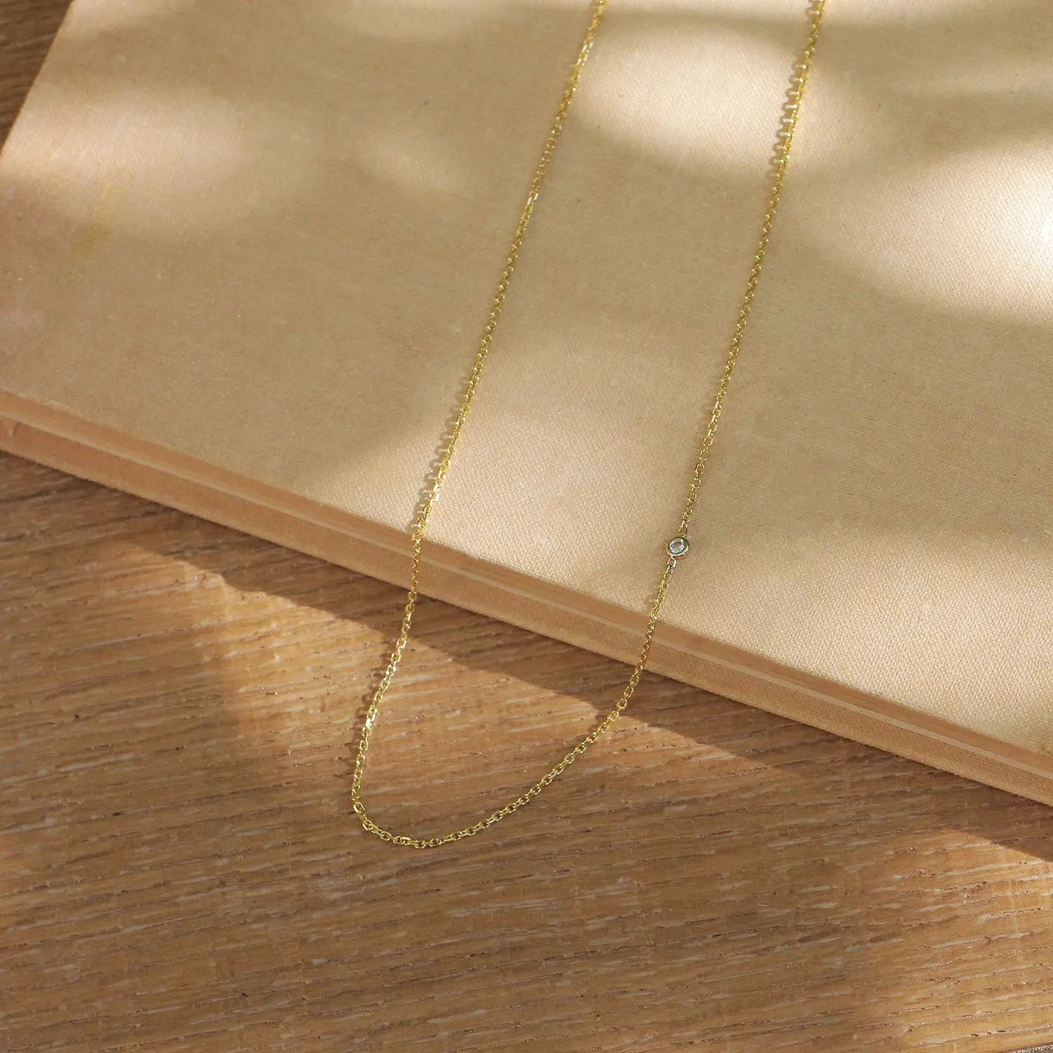 Alexis Aquamarine gold Necklace