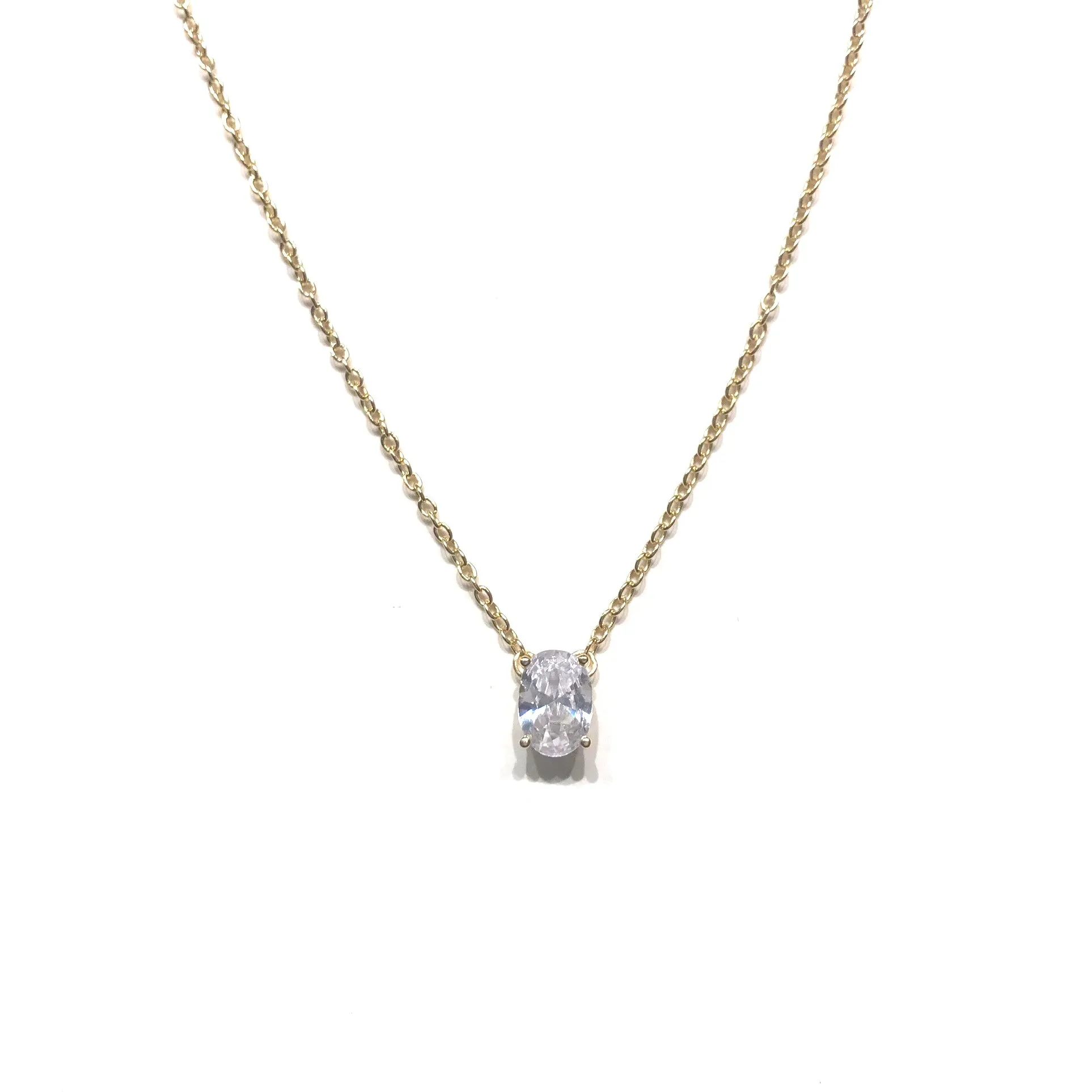 Amy Oval Birthstone Necklace