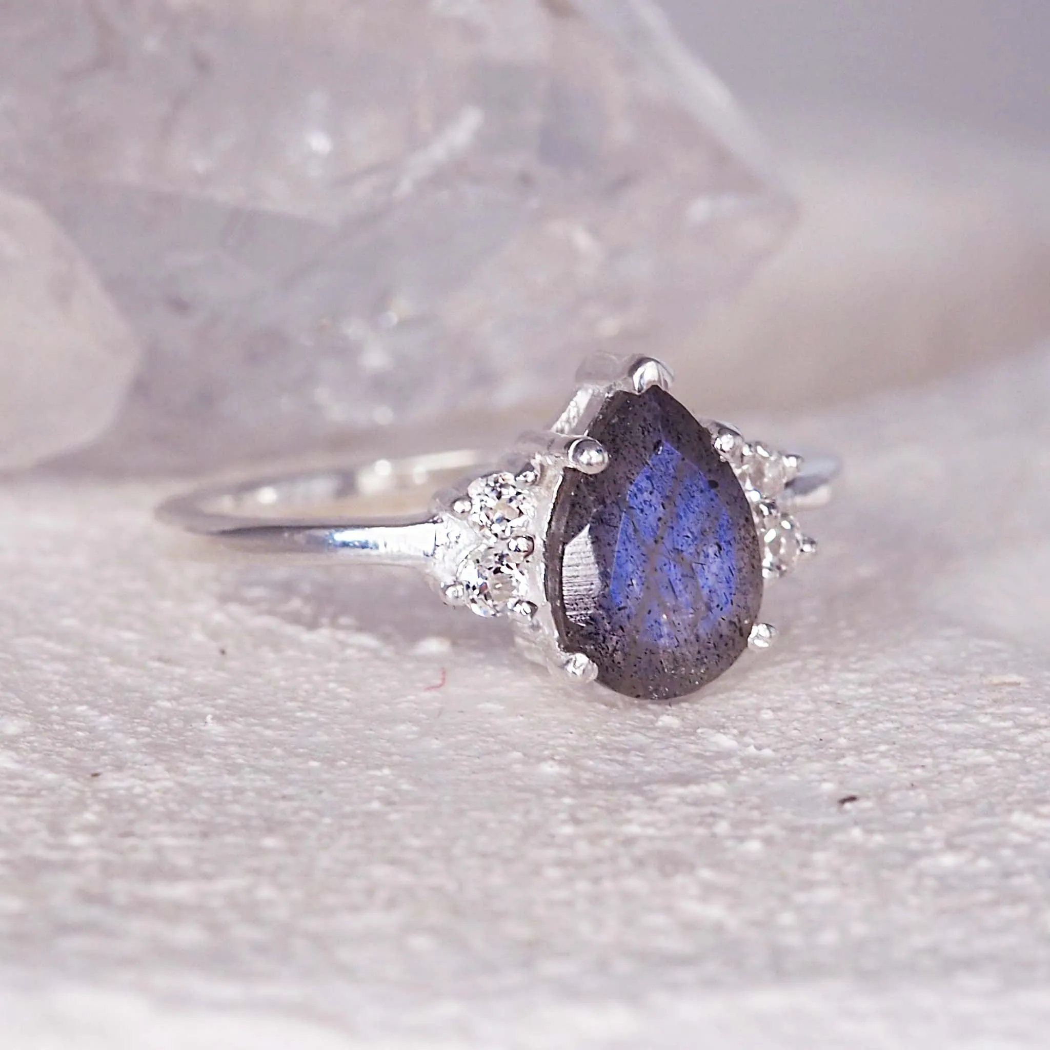 Aurora's Tear Labradorite Ring