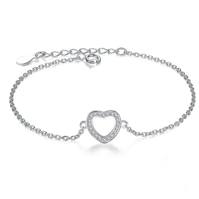 Authentic New Brand Women Infinity Bracelet 925 Sterling Silver CZ Crystal Charm Bracelet For Women Wedding Jewelry Gift YS1001