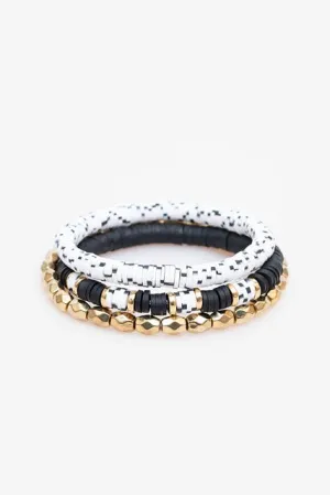 Beaded Bracelet Set - Black