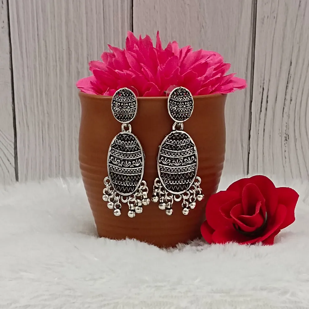 Bhavi Jewels Oxidised Plated Dangler Earrings