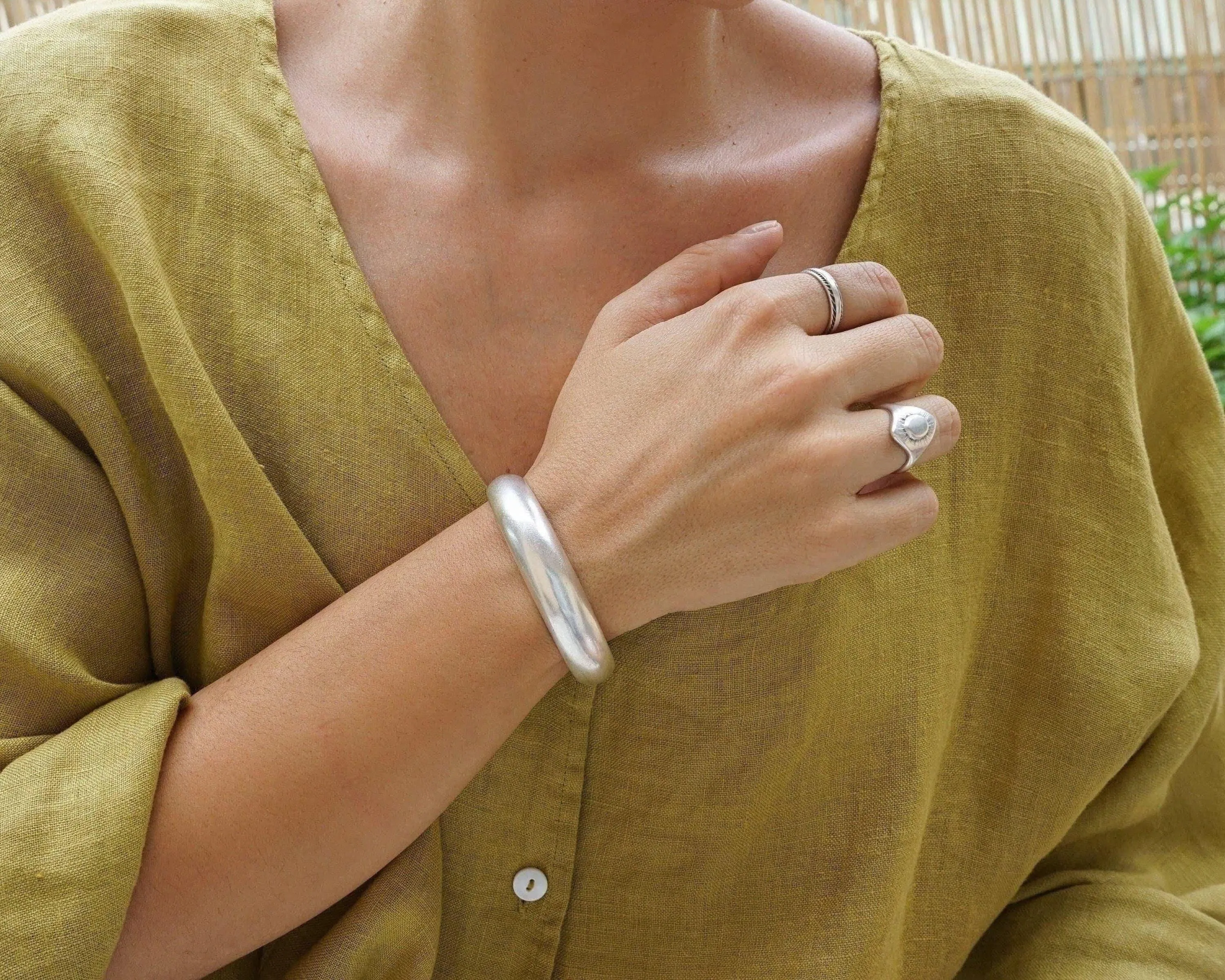 Big Silver Shade Bold Cuff