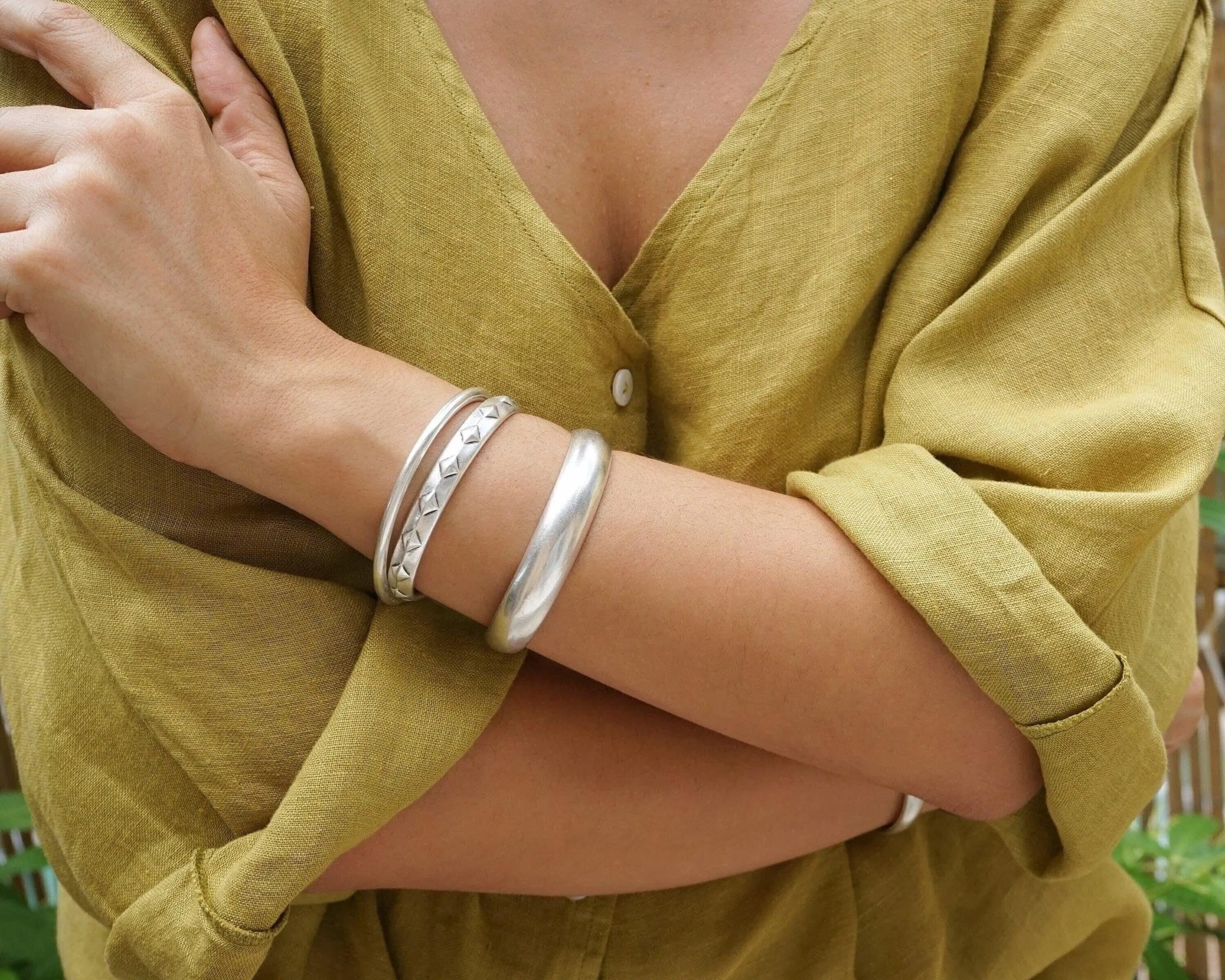 Big Silver Shade Bold Cuff