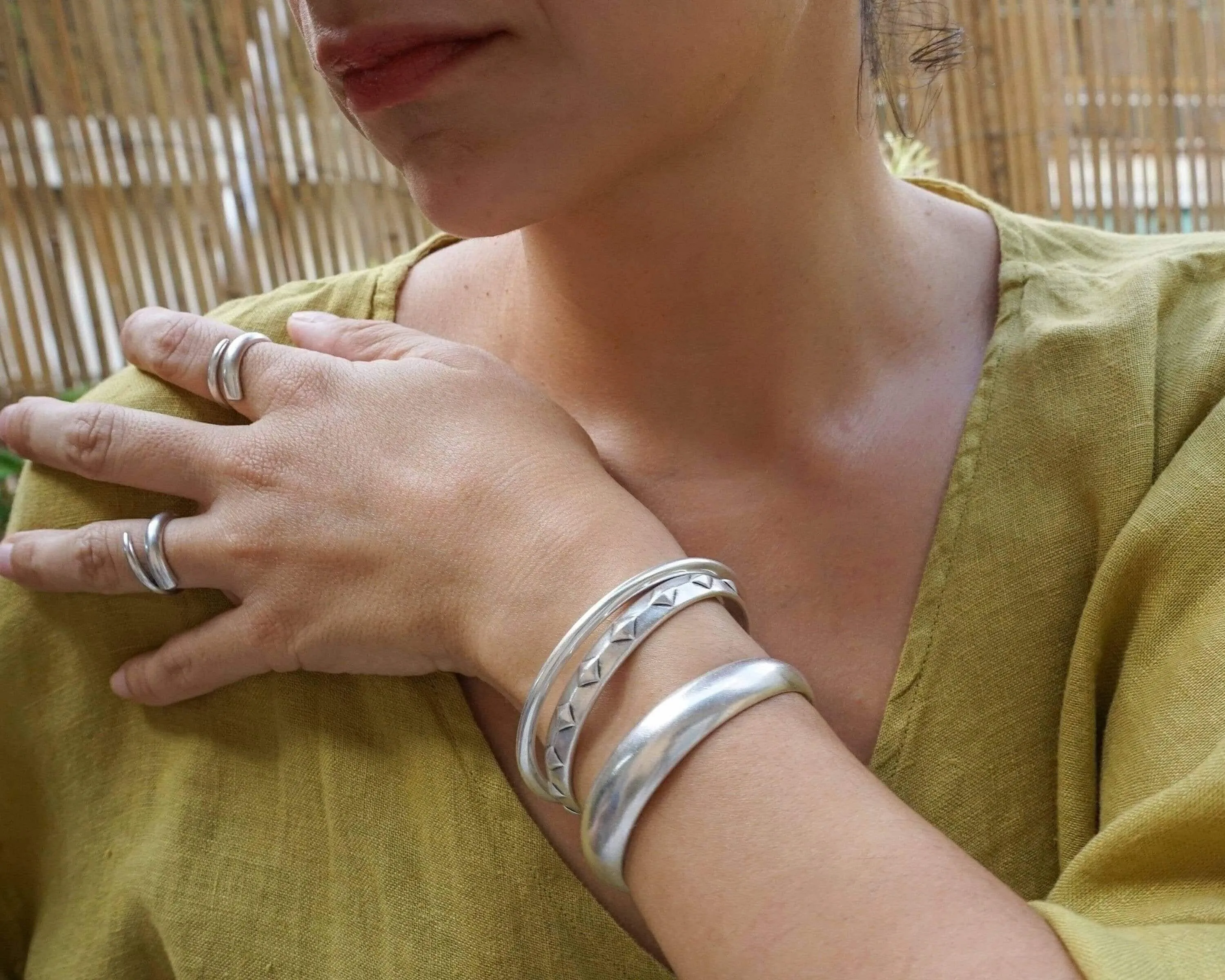 Big Silver Shade Bold Cuff