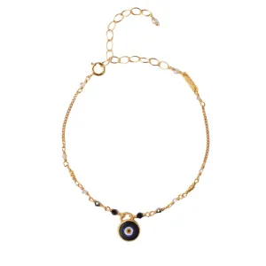 Black Mix Evil Eye Charm Bracelet