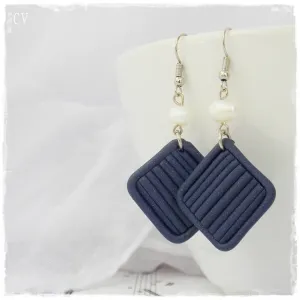 Blue Geometric Earrings