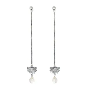 Boh Runga - Fan Tail Pearl Drop Earring