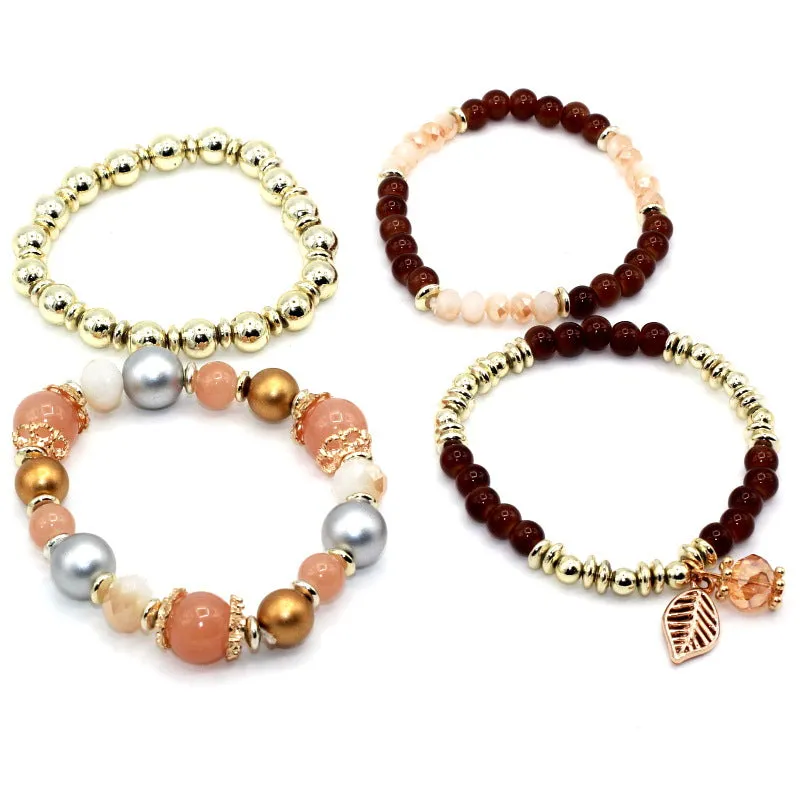 Bohemian mixed natural stone suit bracelet