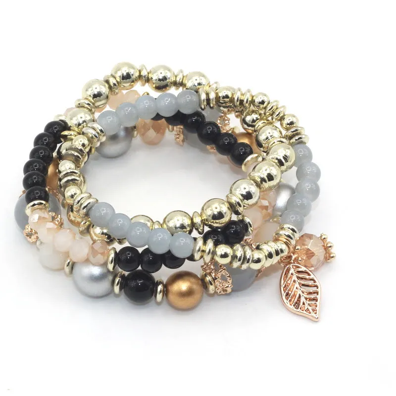 Bohemian mixed natural stone suit bracelet