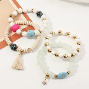 Bohemian Style Turquoise Bracelet Tassel Beaded Multi-layer Bracelet