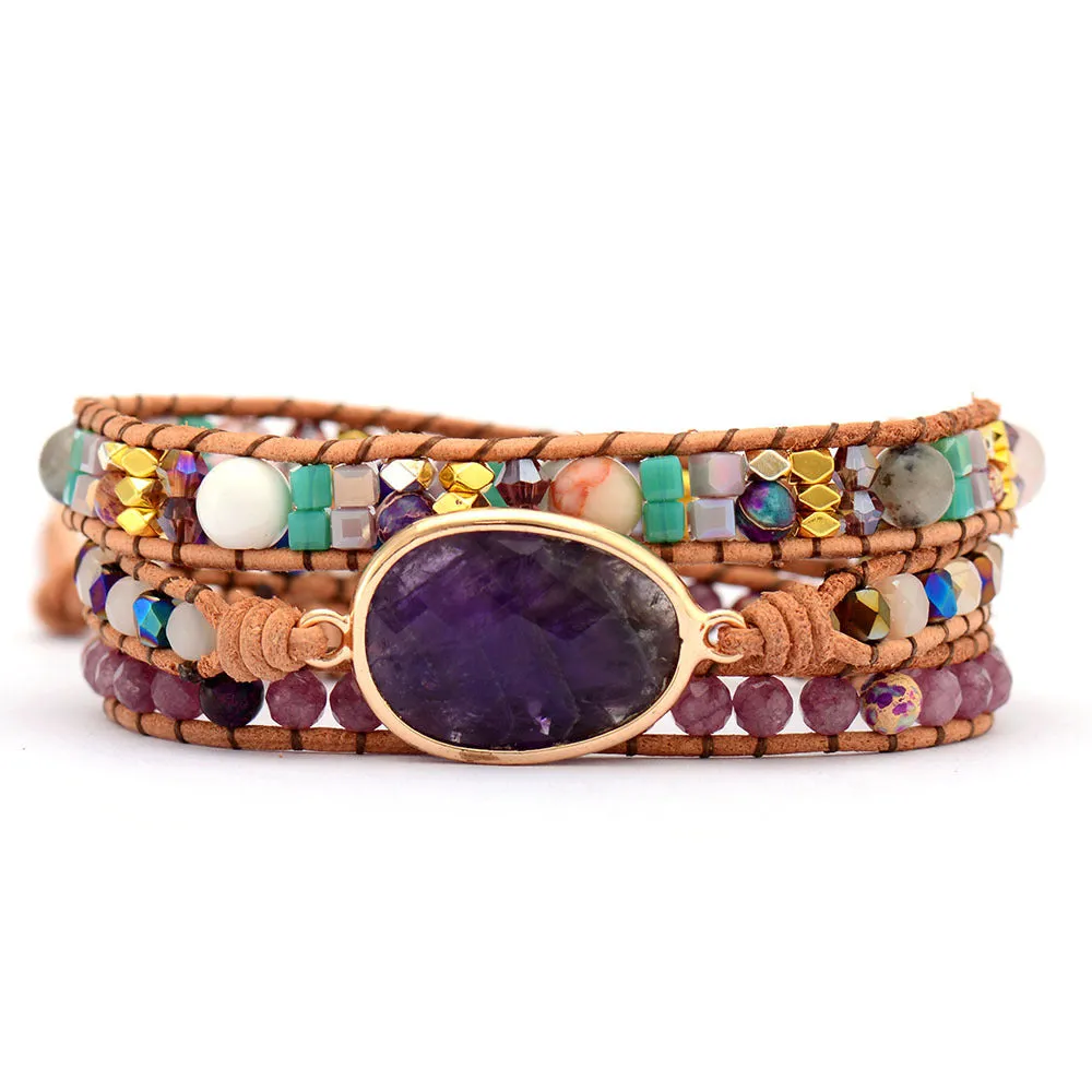 Bohemian Wrap Watchband Bracelet for Women Charms Gifts for Mom