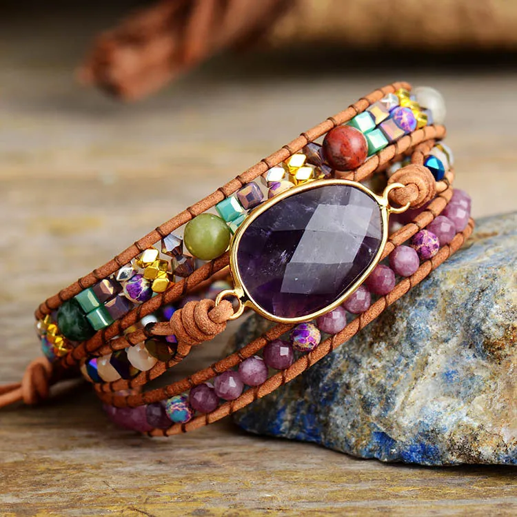 Bohemian Wrap Watchband Bracelet for Women Charms Gifts for Mom