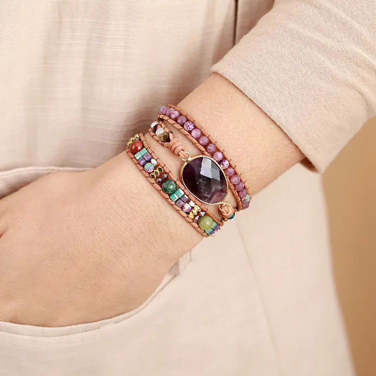 Bohemian Wrap Watchband Bracelet for Women Charms Gifts for Mom