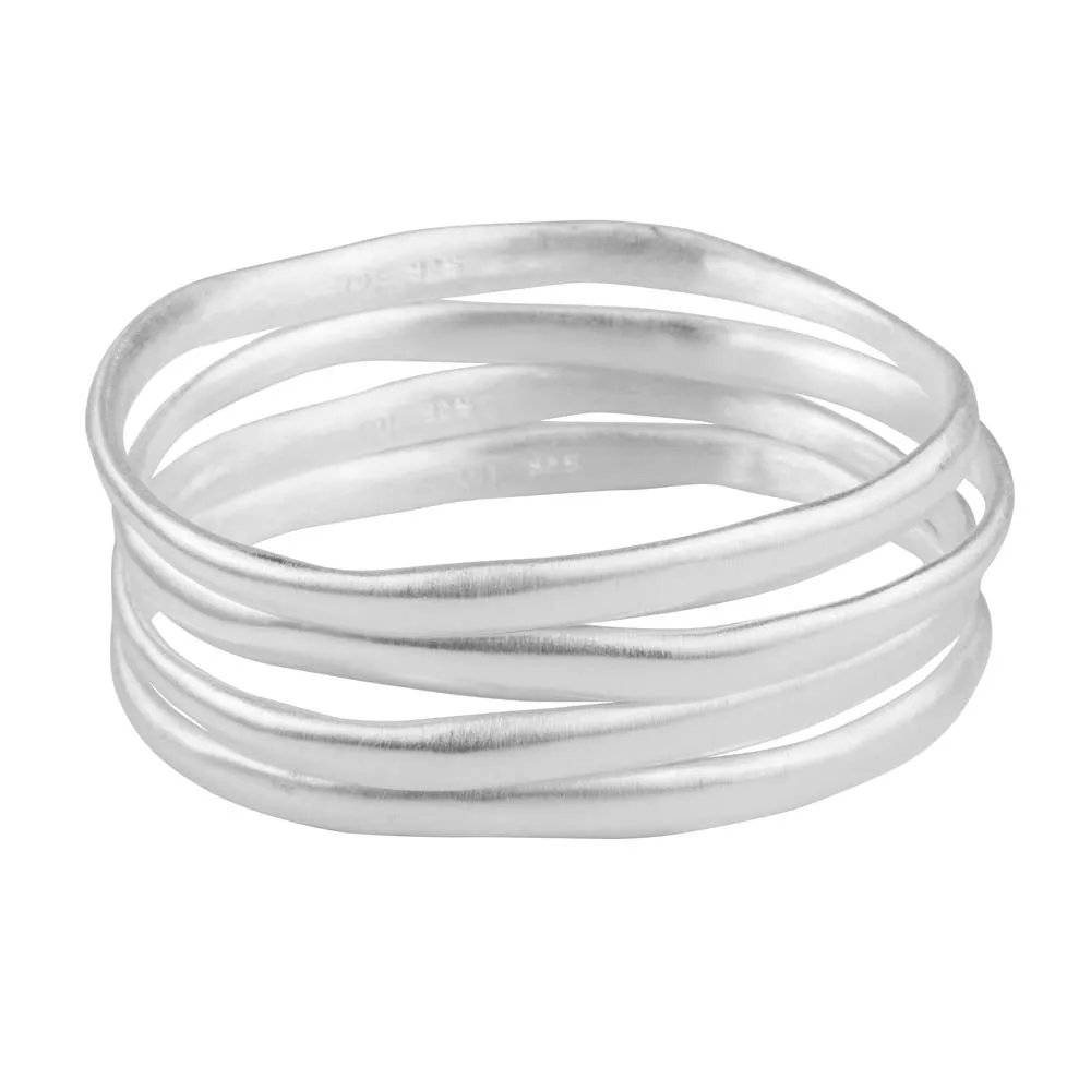 BRUSHED BANGLE - SILVER