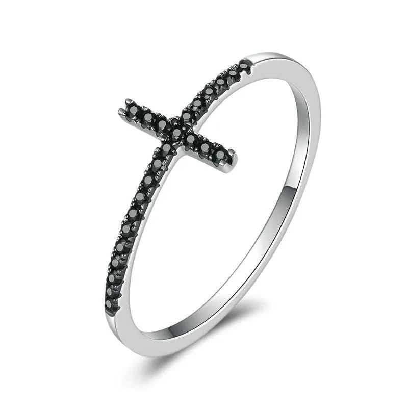 Christian Ring <br> Black Diamond (Silver)