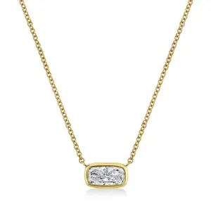 Cushion Cut Diamond Bezel Pendant