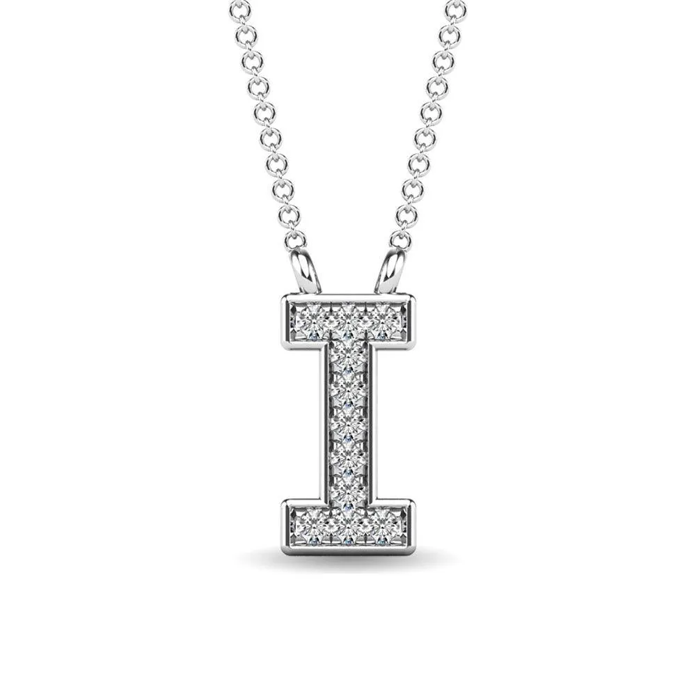 Diamond 1/20 Ct.Tw. Letter I Pendant in 10K White Gold