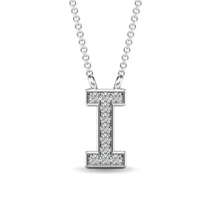 Diamond 1/20 Ct.Tw. Letter I Pendant in 10K White Gold