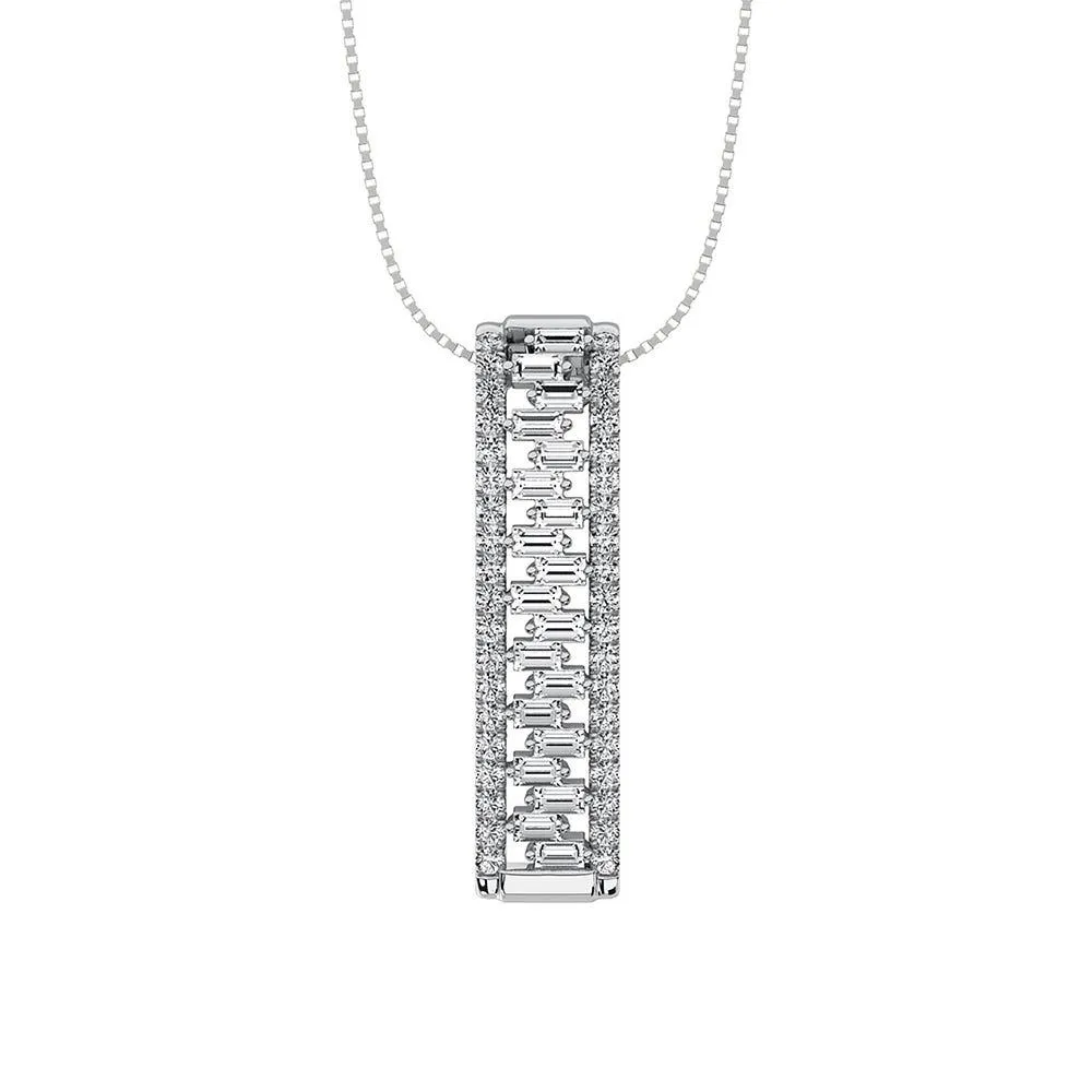 Diamond 1/4 Ct.Tw. Slide Pendant in 14K White Gold