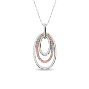 Diamond 1/5 ct tw Fashion Pendant in 14K Two Tone Gold