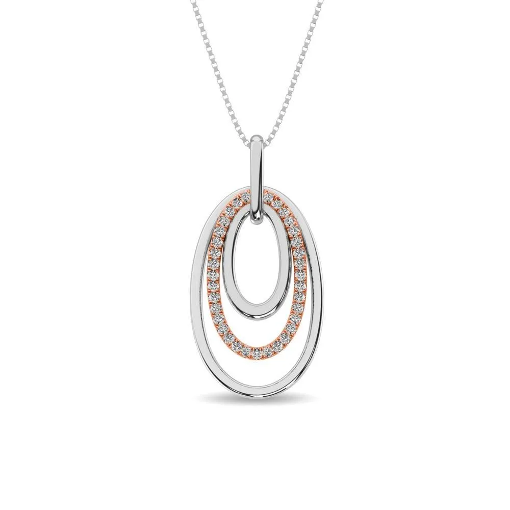 Diamond 1/5 ct tw Fashion Pendant in 14K Two Tone Gold