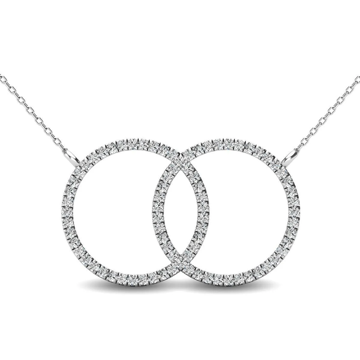 Diamond 1/5  Ct.Tw. Double circle Pendant