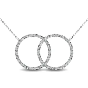 Diamond 1/5  Ct.Tw. Double circle Pendant