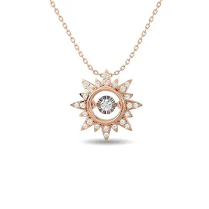 Diamond 1/6 ct tw Star Pendant in 10K Rose Gold