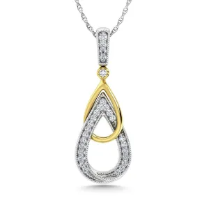 Diamond 1/6 Ct.Tw. Fashion Pendant in 10K Two Tone