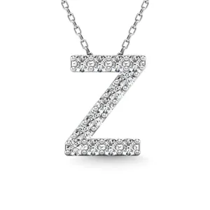 Diamond 1/8 Ct.Tw. Letter Z Pendant in 14K White Gold"