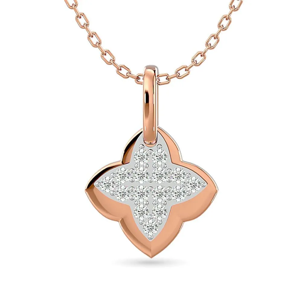 Diamond Fashion Pendant 1/10 ct tw in 10K Rose Gold